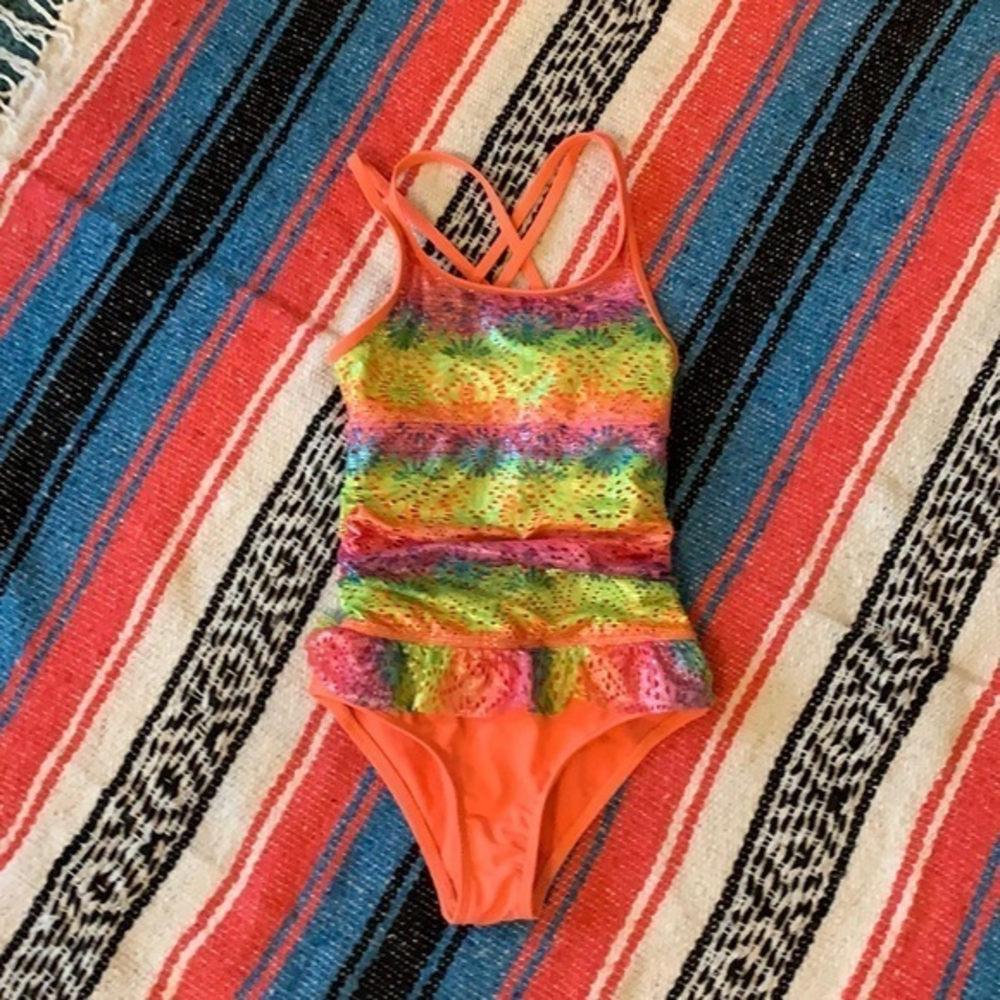 Wonder Nation Neon 1 Piece Swimsuit Size‎ 6X